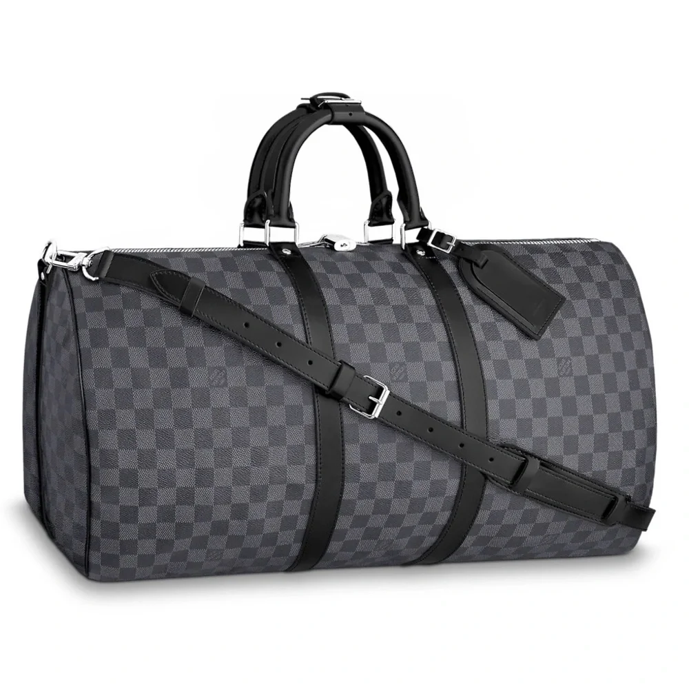 LIKE NEW Louis Vuitton ✩ Keepall Bandoulière 55 in Damier Graphite